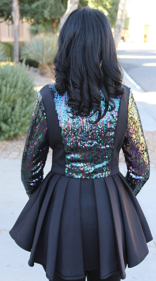 Little Sparkle Peplum Modish Blazer