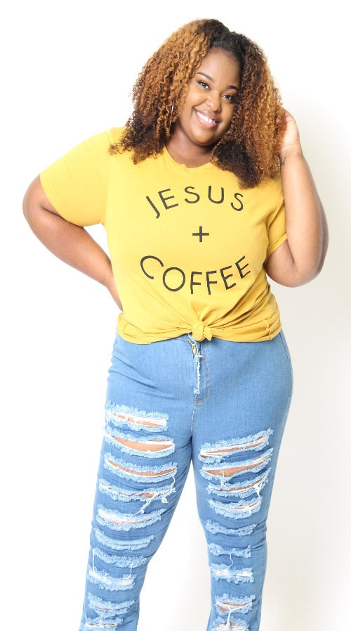 Jesus+ Coffee Modish Plus Size Top