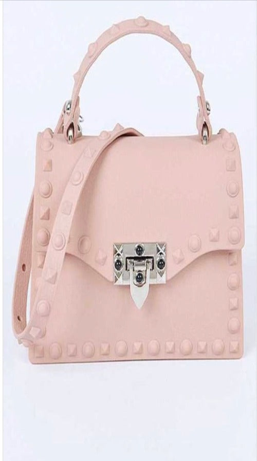 Studded swing purse
